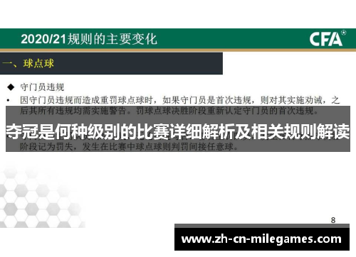 夺冠是何种级别的比赛详细解析及相关规则解读