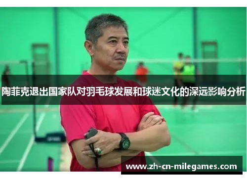 陶菲克退出国家队对羽毛球发展和球迷文化的深远影响分析 陶菲克退出国家队对羽毛球发展和球迷文化的深远影响分析